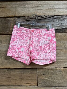Lilly Pulitzer Callahan Short, Hot pink and white, size 2
